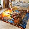 1PC Stained Glass Cathedral Non-Slip Floor carpet, suitable for Office, bedroomand playrooms. It can also be used as a sofa footrest cover-T57