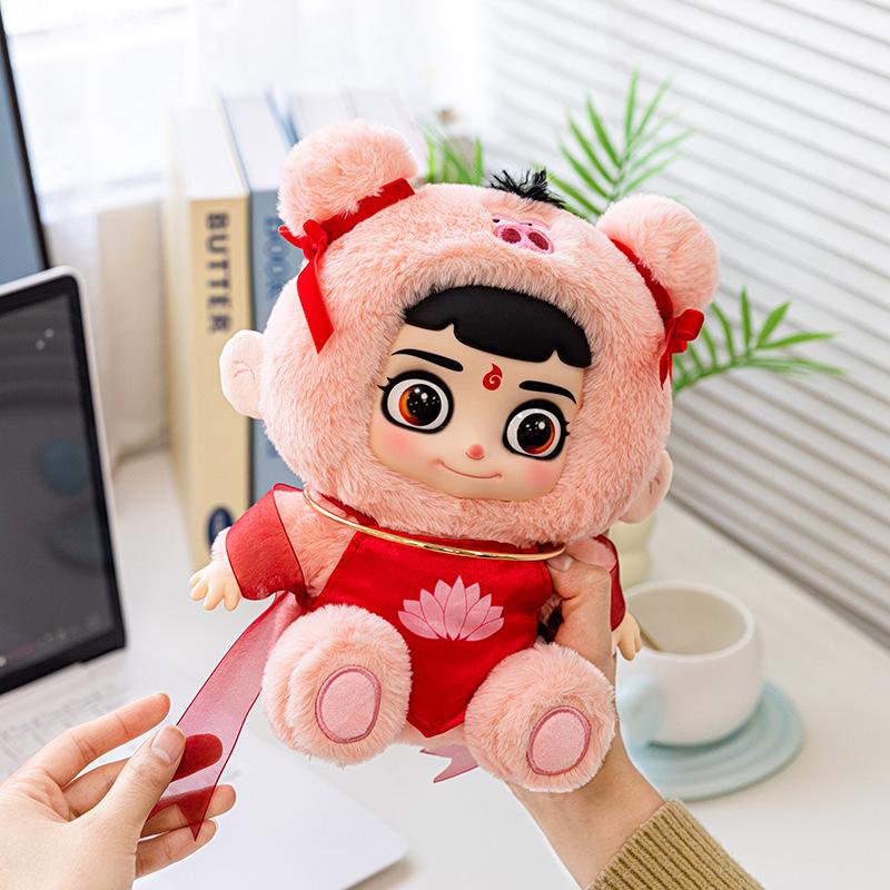 Vinyl Series Plush Toy Doll Nezha Doll Werewolf Bag Pendant Tide Play Girl Birthday Gift