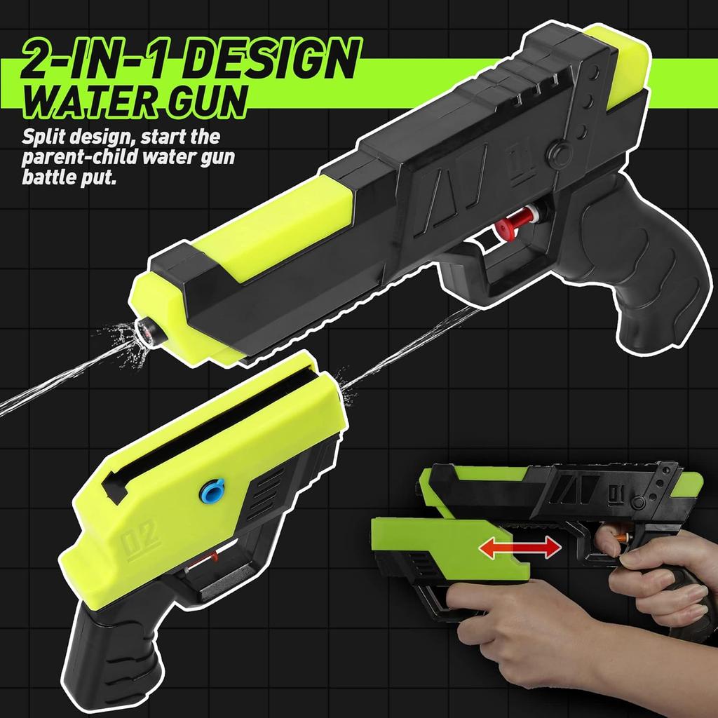 Manual Water Gun Toys Summer Outdoor Beach Water 2 in 1 Squirt Guns Swimming Pool Adults Boys Shooting Game Toy