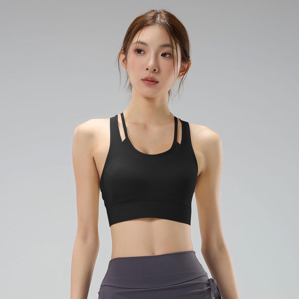 Women's High-Intensity Shockproof Workout Bra - Skin-Friendly, Beautiful Back Design for Pilates, Running, and Yoga.