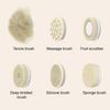 Electric Back Scrubber with 6 Brush Heads Waterproof 360 Degrees Rotation Long Handle Shower Brush Rechargeable Bath Tool for Exfoliation Massage