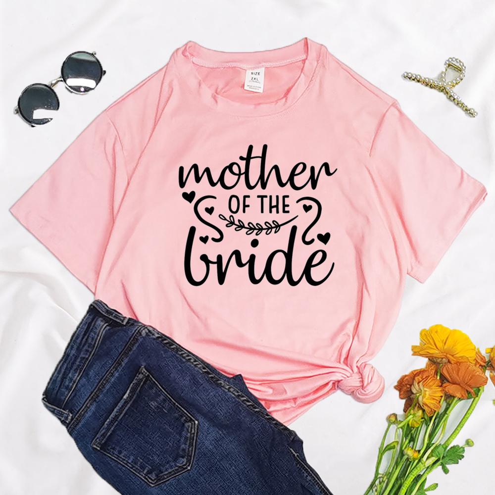

Team Bride Bachelorette Wedding Party Women Evjf Tee Shirt Casual Women Basic O-collar Pink Short Sleeved T-Shirt Girl S
