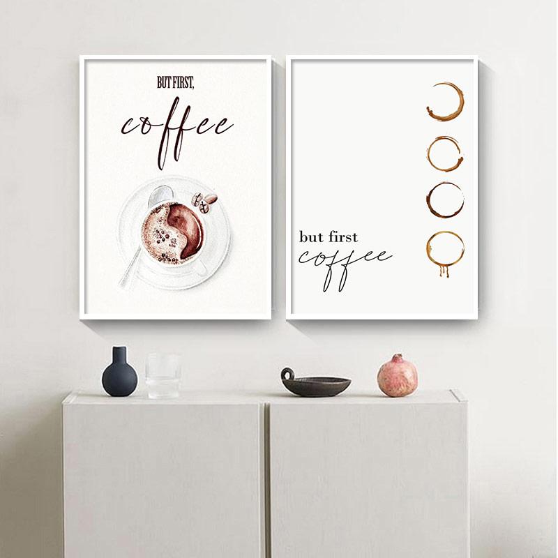 Nordic Food Coffee Beans Bean Grinder Modern  Posters And Prints Wall Art Canvas Painting Wall Pictures Cafe Kitchen Decoration