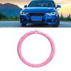 Women Steering Wheel Cover Cute Universal Antislip Pu Lether Rhinestones Car Steering Wheel Cover