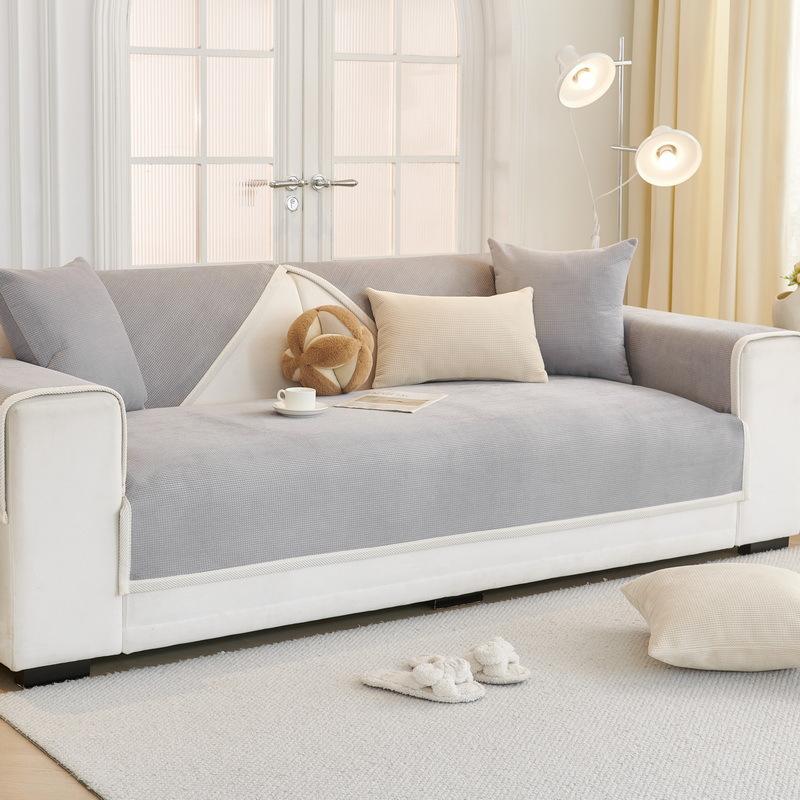 

Простая вафельная однотонная диванная подушка, новый универсальный чехол для дивана на все четыре сезона, нескользящий чехол для подушки, тканевое полотенце 70*70cm