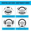 Augeny Fuzzy Car Steering Wheel Cover, Anti-Slip Soft Plush Steering Wheel Protector, 15 Inch Elastic Wheel Covers, Universal Vehicle Interior Winter