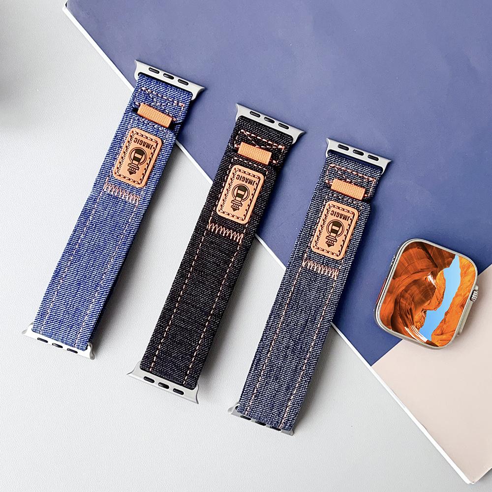 Nylon Canvas Watch Strap for Apple Watch Series 10 Ultra 9 8 7 SE 6 5 4 3 2 1 46mm 49mm 45mm 44mm 42mm Wrist Band