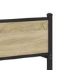 Metal Bed Frame Without Mattress Sonoma Oak Finish 160 X 200 Cm