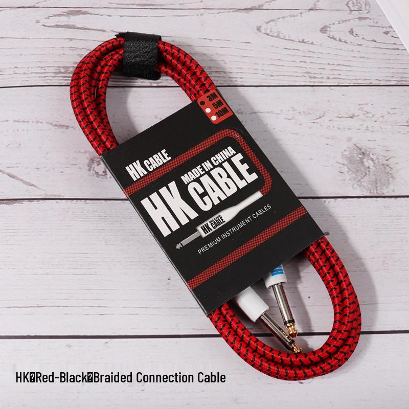 Gitarren-Rauschunterdrückungs-Nylon-Geflecht-Effektpedal-Verbindungskabel für E-Gitarren und Akustikgitarren