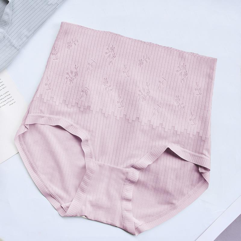 Lenjerie de corp supradimensionată pentru femei din bumbac pur Slip antibacterian din mătase fără cusături cu talie înaltă