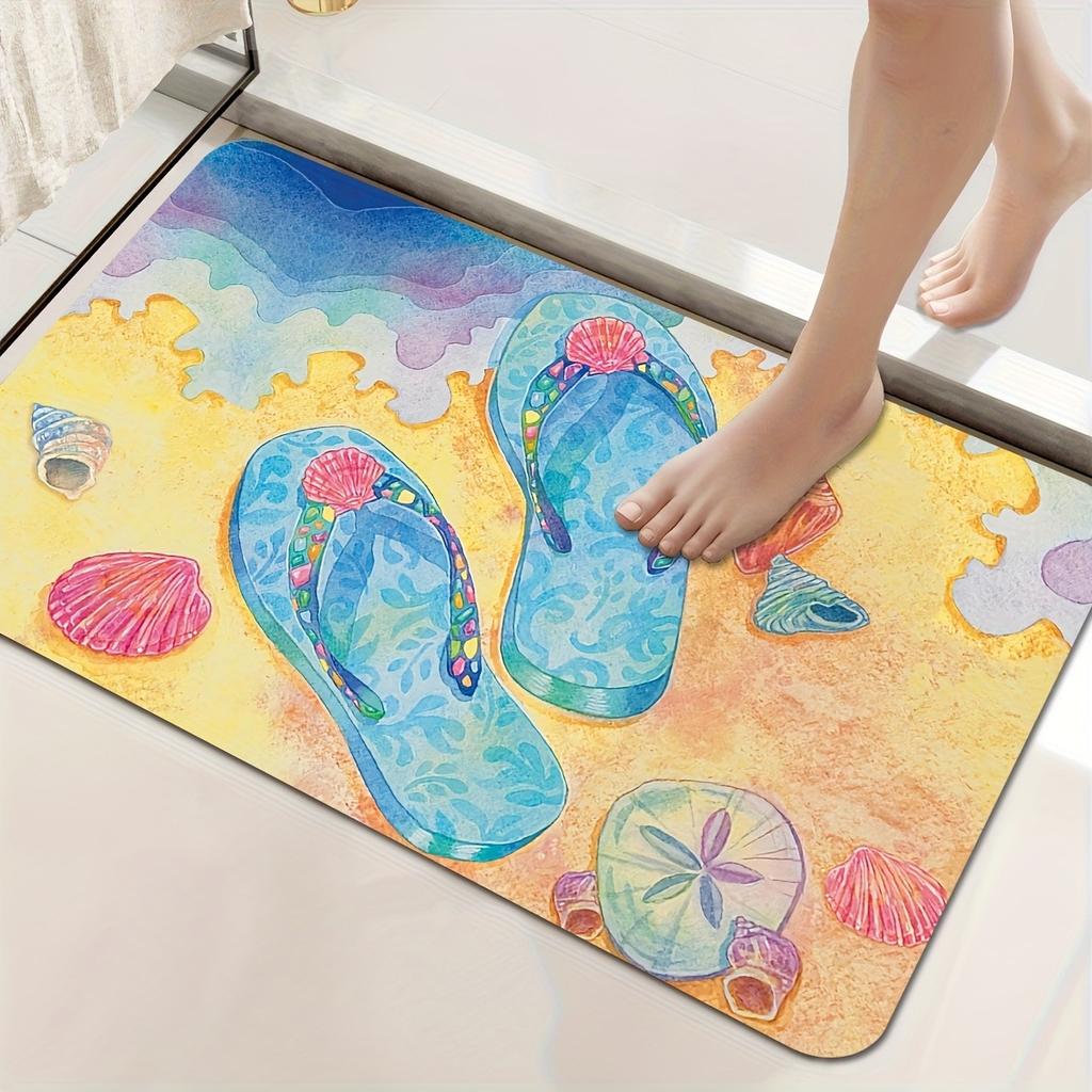 1PC HD Cute Kitten Pattern Door Mats Kitchen Rugs Non-Slip Pop Design Bathroom Rugs Bath Mat Carpet for Home Sink Laundry Decor
