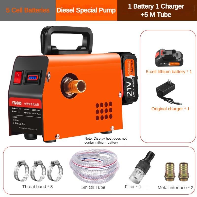 Portable Handheld Diesel Fuel Dispenser Rechargeable Oil Injection Pump Small Multifunctional Electric Diesel Pump
