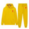 Spring Tide Brand Aml Classic Big Love Printing Men and Women the Same Couple Hooded Sweater Set