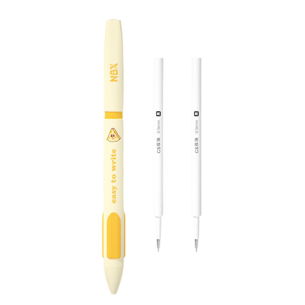 

NBX быстросохнущая выдвижная гелевая ручка Antifall Pinch с тонким кончиком 0,5 мм и 2 дополнительными стержнями жёлтый