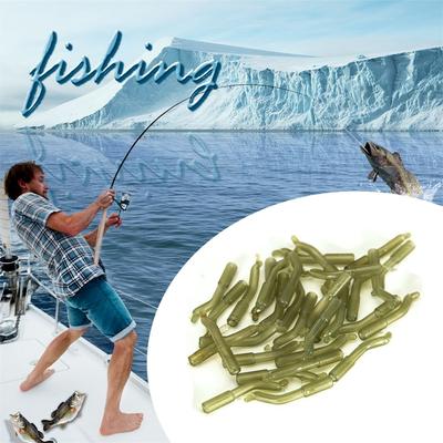 Fish Tackle Fishing Accessories Anti Tangle Sleeves Positioner Line Aligner Sleeve Rubber Hair Rig
