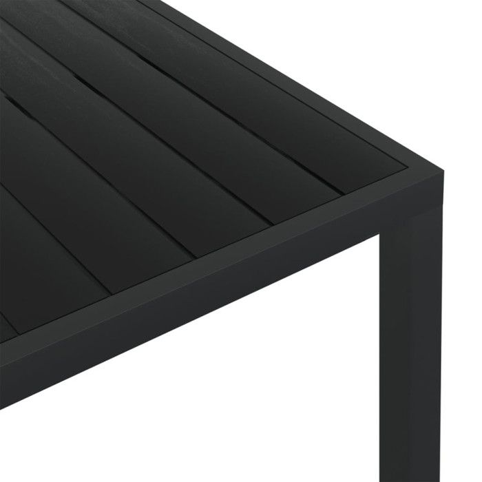 Garden Table - VIDAXL - Black - Aluminium - WPC - 150 X 90 X 74 Cm