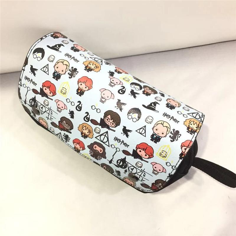 Harry Potter Zip Wallet Men Women Pu Leather Animal Pattern Card Compartments