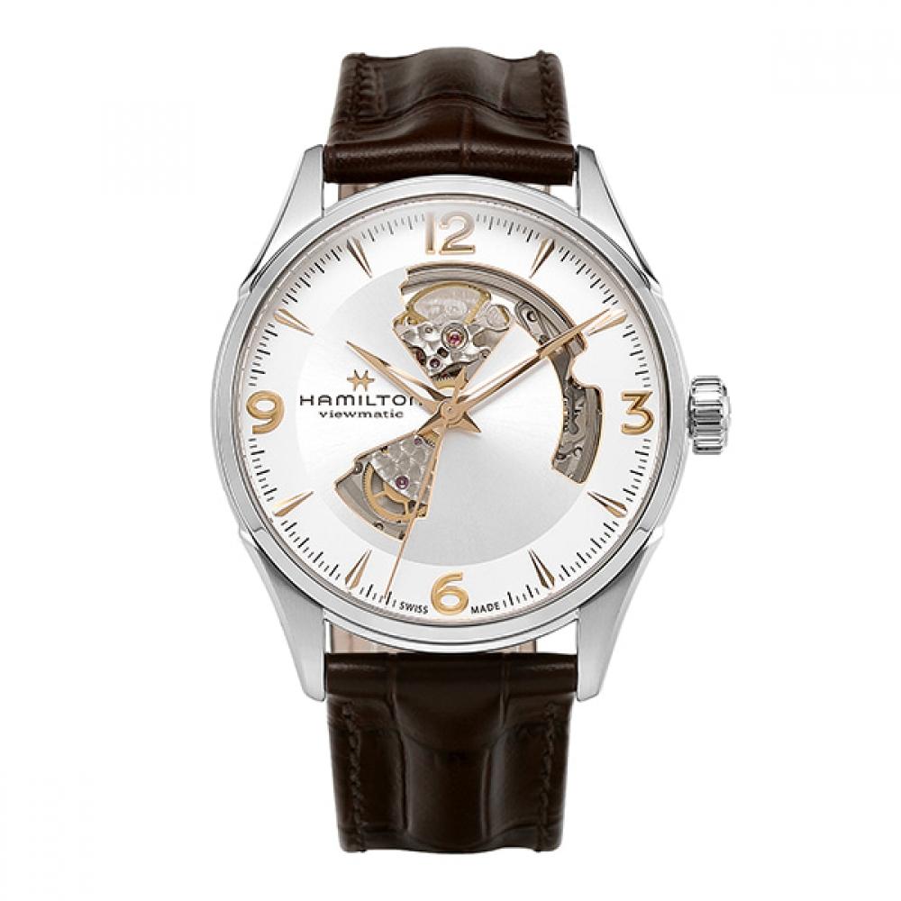 

Чоловічий шкіряний годинник Hamilton H32705551 Jazzmaster Open Heart H32705551