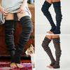 Winter Long Warm Leg Warmers Knitting Knee High Socks Girl Boot Topper Sock Skinny Stockings Lolita Knitted Crochet Long Socks