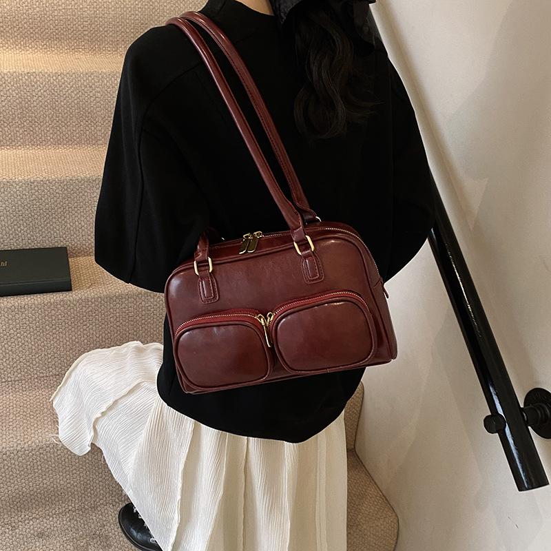 Retro Commuter Bag Women'S Large-Capacity Fashion And Leisure Niche Messenger Bag Portable Shoulder Pillow Bag