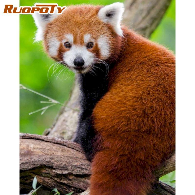 

Ruopoty бескаркасные животные DIY картина по номерам настенная художественная картина уникальный подарок ручная роспись маслом для домашнего декора 40x50 см