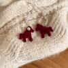 Fashion Jewelry New Year Horse Earrings Chinese Style Red Pony Earrings  Year of Horse Gift