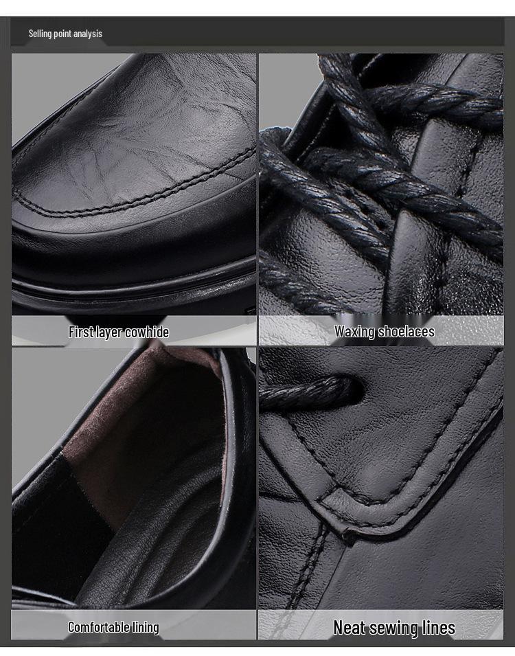 Men's Plus Size Genuine Leather Dress Shoes - Soft Sole & Upper, Sizes 37-47