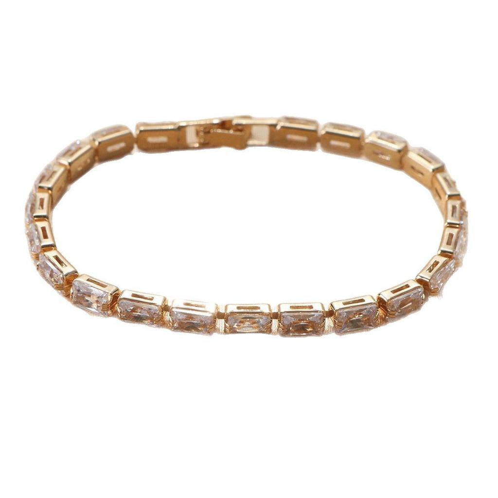 European & American Light Luxury Zircon Tennis Bracelet - Crystal Qixi Gift