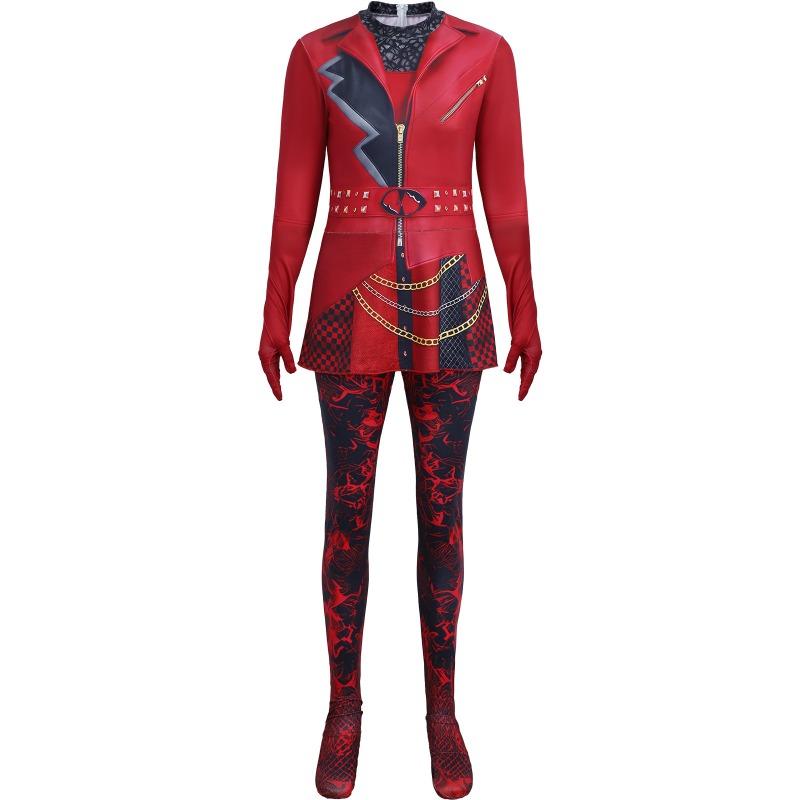 Descendants Little Red Princess Red Full Cos Descendants Red Heart Rebel Princess Suit Halloween Suit