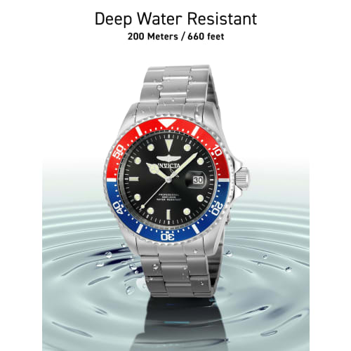 Invicta Men's 'Pro Diver' Quartz Stainless Steel Diving Watch, Color: Silver-Toned (Model: 23384)