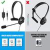 Phone Headset with Noise Canceling Mic & Mute Switch for Customer Service Office