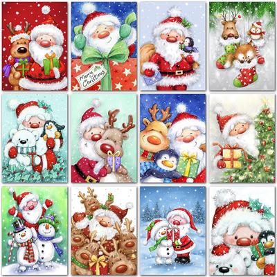 5D DIY Diamant Malerei Weihnachten Weihnachtsmann Voll Square&Round Diamant Stickerei Kreuzstich Diamant Mosaik Farbe Kerst Kunst