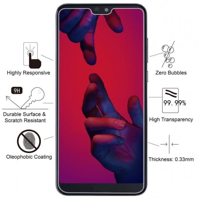 Verre Trempe compatible HUAWEI P20 LITE - Film Vitre Ecran Protection Phonillico®