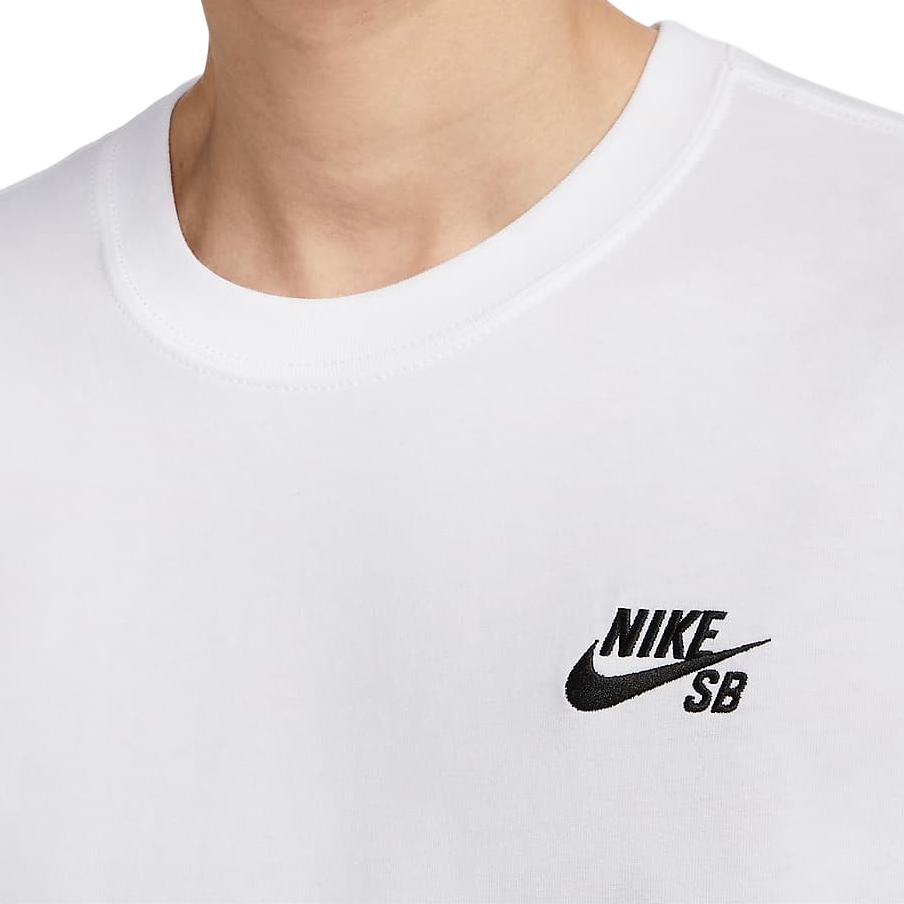 Nike SB T Shirts Men's White Crew Neck Moderate Straight Fit HM4457-100