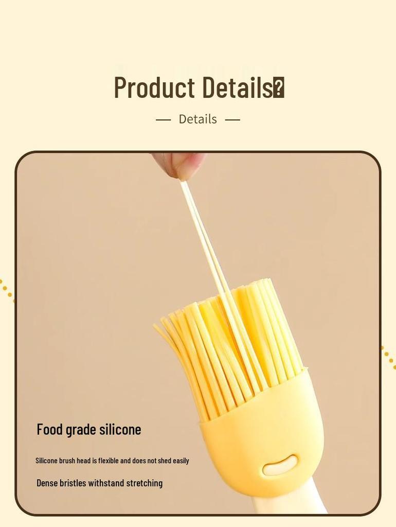 Högtemperaturbeständig silikonoljepensel med flaska för kök, bakning och grillning