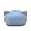Solid Color Cat Ear Beret Adjustable Octagonal Hat Casual Newsboy Cap  Women
