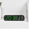 LED Digital Clock  Date Week Humidity Temperature Display Brightness Adjustable Electronic 10 Inch LED Table Alarm Clock 12/24H