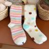 Winter Thickened Floor Stockings Cute Mink Velvet Middle Tube Socks  New Year's Gift