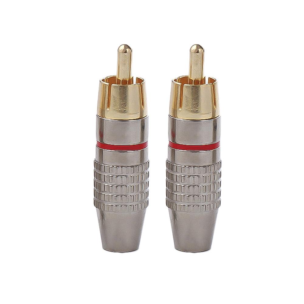 CCTV Camera Locking Audio Video Solder-Free AV Adapter Connector RCA Male Plug RCA