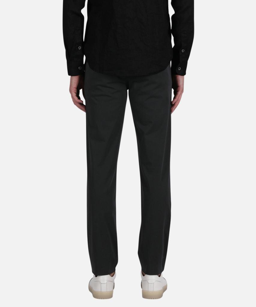 PANICALE Charcoal Slim Fit Dyed Cotton Pants