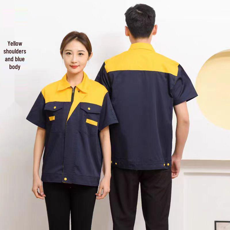 Vêtements de travail à manches courtes d'été: Confortable, Respirant, Évacuant l'humidité, Best-seller, avec Impression & Broderie