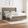3131853 vidaXL Divan Bed with Mattress Taupe 180x200 Cm Fabric