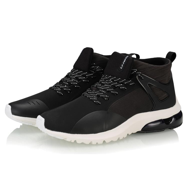 New LiNing Mid Top Running Shoes Women's Black White AGCP288-1