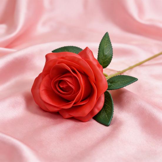 Sztuczny kwiat róży, realistyczny sztuczny jedwabny kwiat, gałązka, biuro domowe, weselne przyjęcie, centralny element stołu, wazon DIY, dekoracja ze sztucznego kwiatu