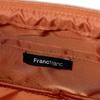 Francfranc Velvet Pleated Wire with Makeup Cosmetic Storage Pouch, Orange, Pockets, Pouch,