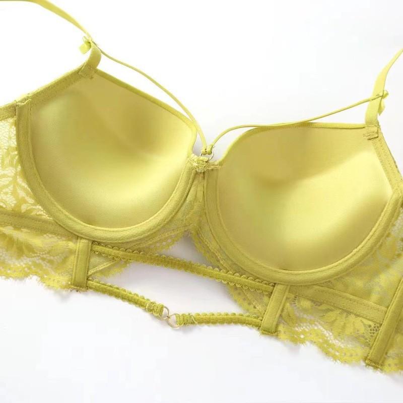 French underwear sexy small breasts show big gathering anti-sagging bra birth year red lace bra cover