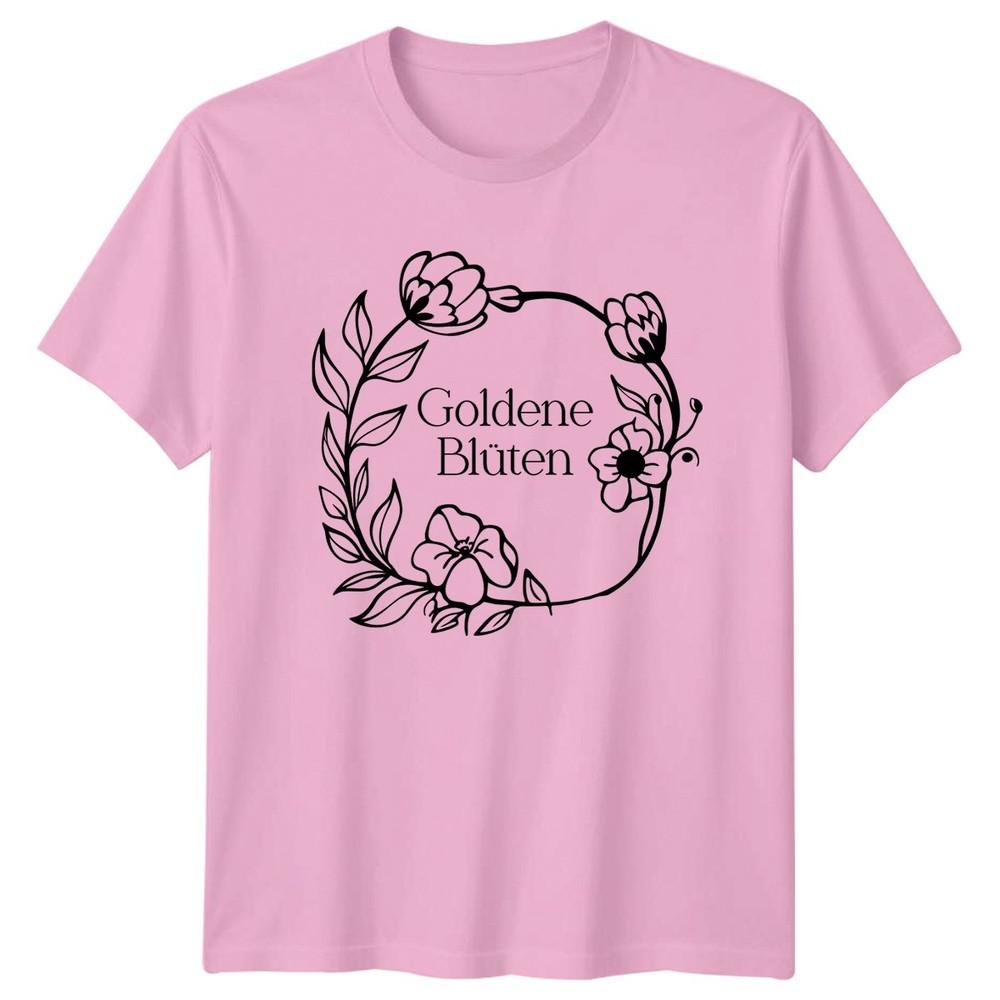 Goldene Blten Unisexs TShirt GerUnisex Nature Art Flowers Birthday Gift For Her