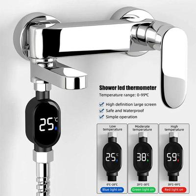 Shower LED Display Water Shower Thermometer Bathroom Faucets Water Temperature Monitor Energy Smart Home Meter Thermometer For Bathroom Child Safety