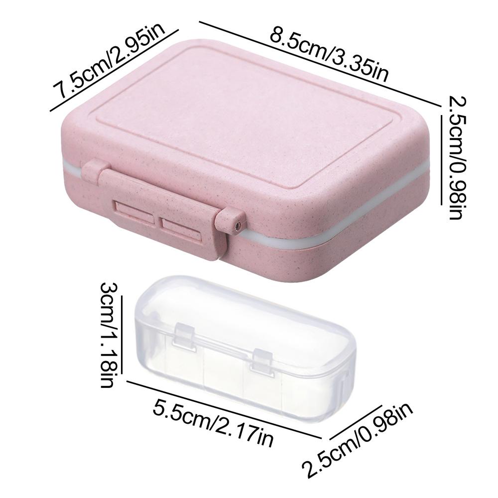 

Moisture Proof Pill Case 3 Compartment Daily Portable Medicine Box 3 Times A Day Moisture Proof Daily Pill Container For розовый