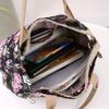 Large Capacity Floral Print Tote Bag Portable Canvas Lunch Bag Daily Use Mommy Bag  Travel